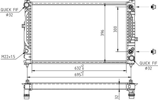 Hart 603 085 - Радиатор, охлаждение двигателя autosila-amz.com