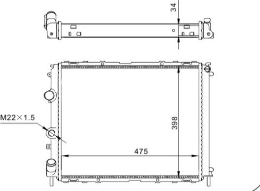 Hart 603 127 - Радиатор, охлаждение двигателя autosila-amz.com