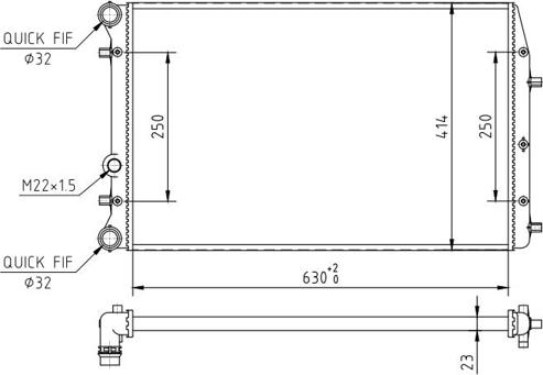 Hart 603 175 - Радиатор, охлаждение двигателя autosila-amz.com