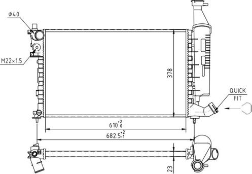 Hart 602 537 - Радиатор, охлаждение двигателя autosila-amz.com