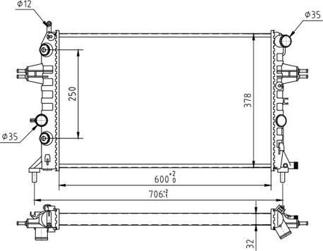 Hart 602 103 - Радиатор, охлаждение двигателя autosila-amz.com