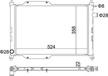 Hart 602 128 - Радиатор, охлаждение двигателя autosila-amz.com