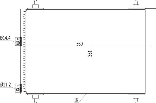 Hart 607 801 - Конденсатор кондиционера autosila-amz.com