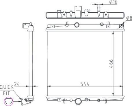 Hart 607 344 - Радиатор, охлаждение двигателя autosila-amz.com