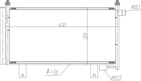 Hart 619 555 - Конденсатор кондиционера autosila-amz.com