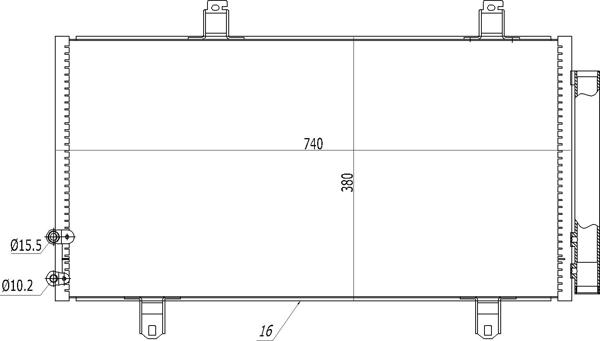 Hart 614 524 - Конденсатор кондиционера autosila-amz.com