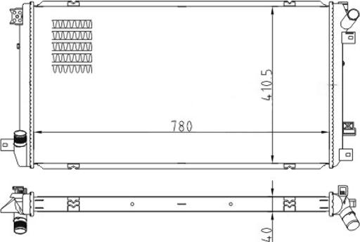 Hart 616 612 - Радиатор, охлаждение двигателя autosila-amz.com