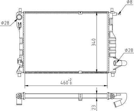 Hart 611 619 - Радиатор, охлаждение двигателя autosila-amz.com