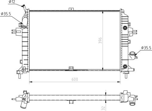 Hart 637 148 - Радиатор, охлаждение двигателя autosila-amz.com