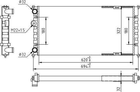 Hart 637 211 - Радиатор, охлаждение двигателя autosila-amz.com