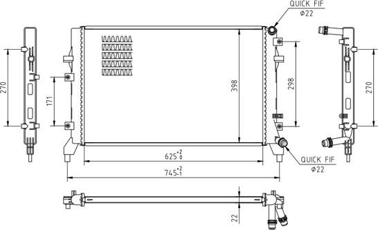 Hart 620 555 - Радиатор, охлаждение двигателя autosila-amz.com