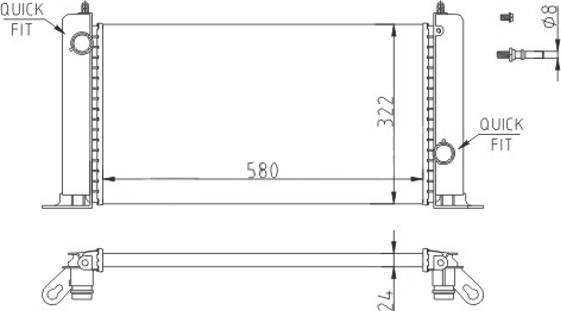 Hart 620 604 - Радиатор, охлаждение двигателя autosila-amz.com