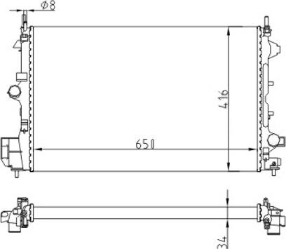 Hart 620 237 - Радиатор, охлаждение двигателя autosila-amz.com