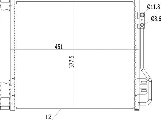 Hart 621 607 - Конденсатор кондиционера autosila-amz.com