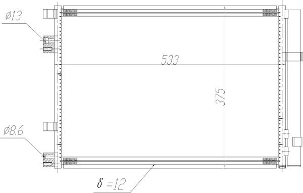 Hart 621 616 - Конденсатор кондиционера autosila-amz.com