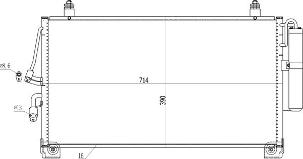 Hart 621 634 - Конденсатор кондиционера autosila-amz.com