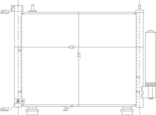 Hart 621 678 - Конденсатор кондиционера autosila-amz.com