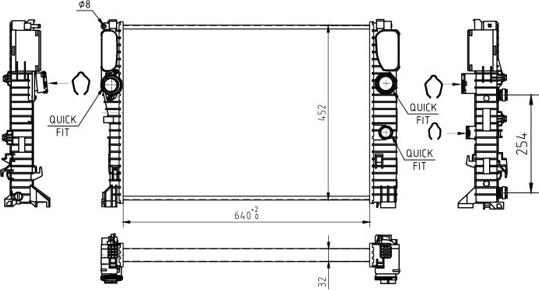 Hart 628 625 - Радиатор, охлаждение двигателя autosila-amz.com