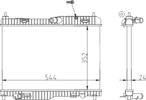 Hart 628 670 - Радиатор, охлаждение двигателя autosila-amz.com