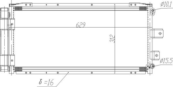 Hart 623 909 - Конденсатор кондиционера autosila-amz.com