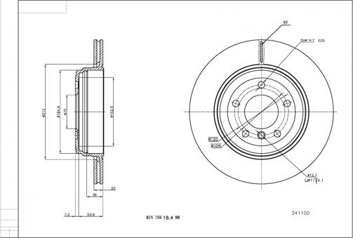 Hart 241 100 - Тормозной диск autosila-amz.com