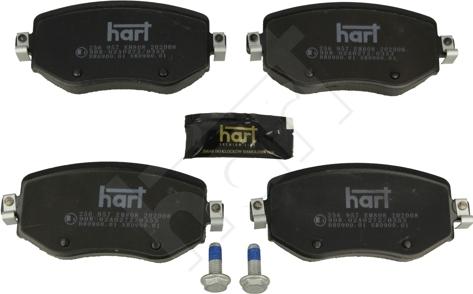 Hart 256 957 - Тормозные колодки, дисковые, комплект autosila-amz.com