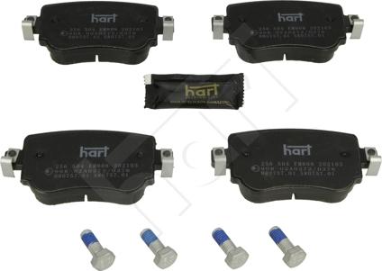 Hart 256 504 - Тормозные колодки, дисковые, комплект autosila-amz.com