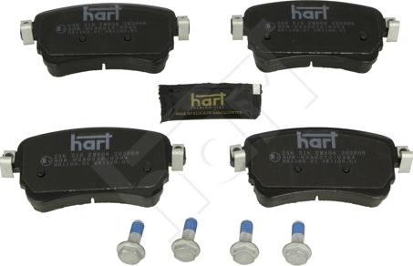 Hart 256 516 - Тормозные колодки, дисковые, комплект autosila-amz.com