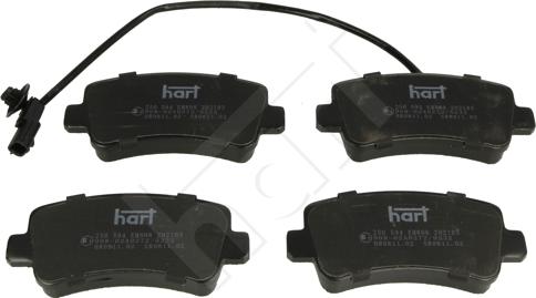 Hart 250 594 - Тормозные колодки, дисковые, комплект autosila-amz.com