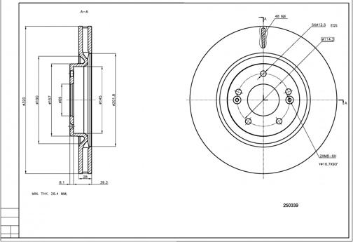 Hart 250 339 - Тормозной диск autosila-amz.com