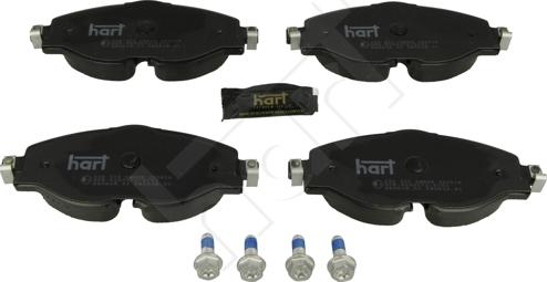 Hart 258 572 - Тормозные колодки, дисковые, комплект autosila-amz.com