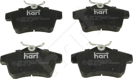 Hart 253 761 - Тормозные колодки, дисковые, комплект autosila-amz.com