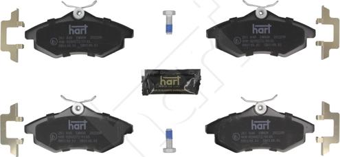 Hart 261 848 - Тормозные колодки, дисковые, комплект autosila-amz.com