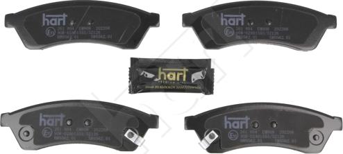 Hart 261 804 - Тормозные колодки, дисковые, комплект autosila-amz.com
