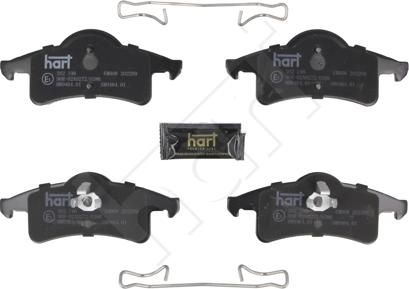 Hart 262 198 - Тормозные колодки, дисковые, комплект autosila-amz.com