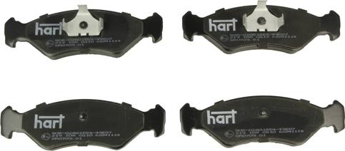Hart 219 108 - Тормозные колодки, дисковые, комплект autosila-amz.com