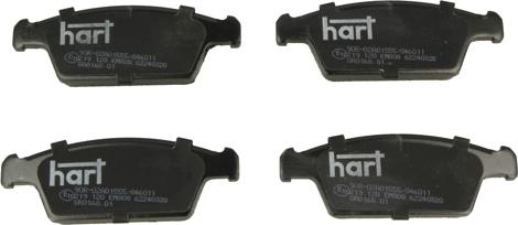 Hart 219 120 - Тормозные колодки, дисковые, комплект autosila-amz.com