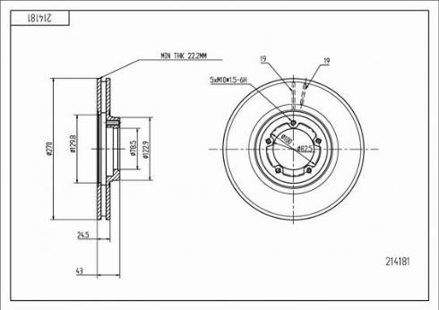 Hart 214 181 - Тормозной диск autosila-amz.com