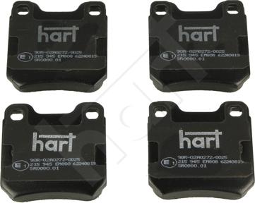 Hart 215 945 - Тормозные колодки, дисковые, комплект autosila-amz.com