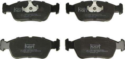 Hart 215 956 - Тормозные колодки, дисковые, комплект autosila-amz.com