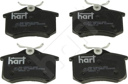 Hart 215 953 - Тормозные колодки, дисковые, комплект autosila-amz.com