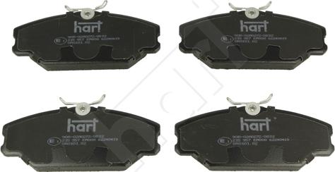 Hart 215 957 - Тормозные колодки, дисковые, комплект autosila-amz.com