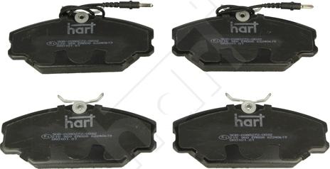 Hart 215 960 - Тормозные колодки, дисковые, комплект autosila-amz.com