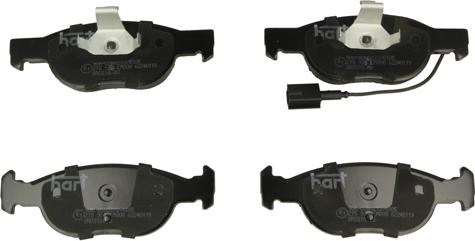 Hart 215 938 - Тормозные колодки, дисковые, комплект autosila-amz.com