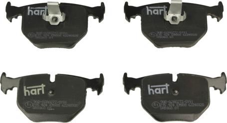 Hart 215 924 - Тормозные колодки, дисковые, комплект autosila-amz.com
