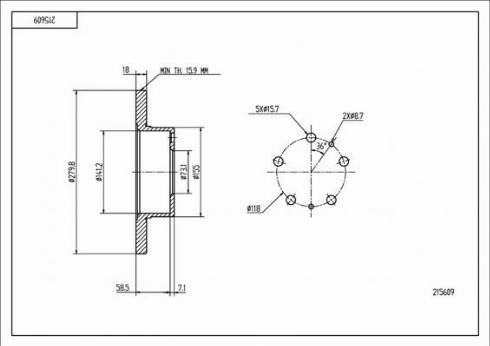 Hart 215 609 - Тормозной диск autosila-amz.com