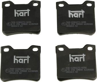 Hart 215 892 - Тормозные колодки, дисковые, комплект autosila-amz.com