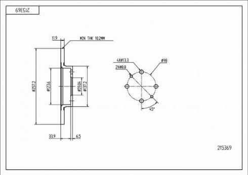 Hart 215 369 - Тормозной диск autosila-amz.com