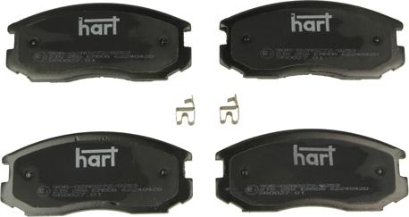 Hart 215 258 - Тормозные колодки, дисковые, комплект autosila-amz.com