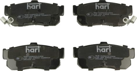 Hart 215 260 - Тормозные колодки, дисковые, комплект autosila-amz.com